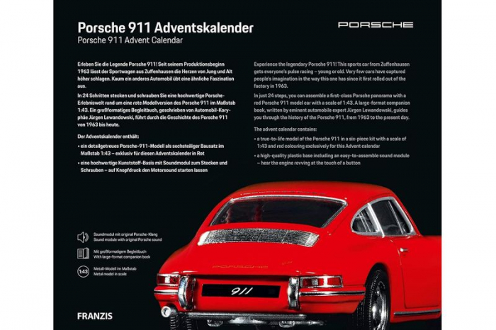 Adventskalender Porsche 911 rot 2